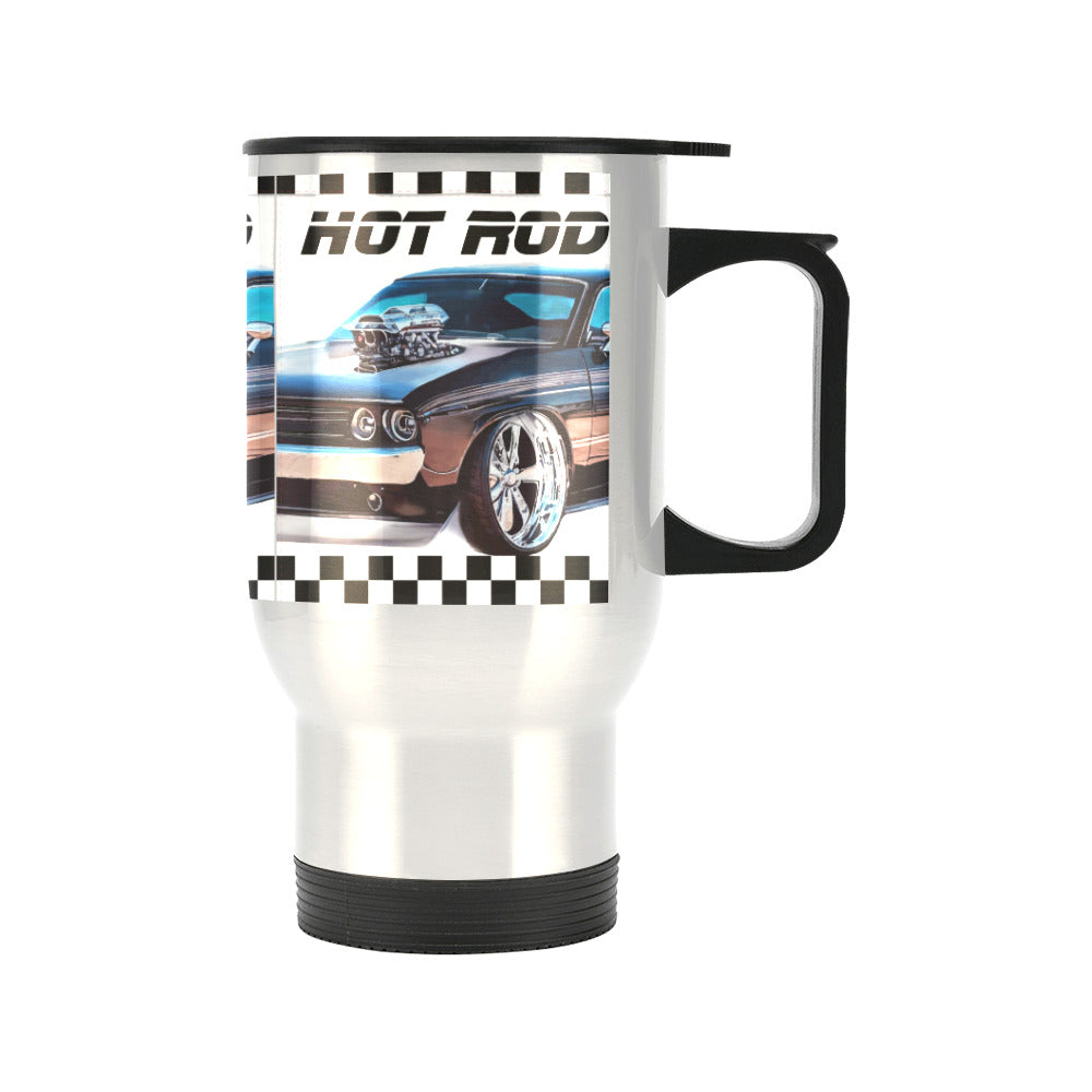 Hot Rod Muscle Car Stainless Steel Travel Mug - 14 oz (Made in USA)