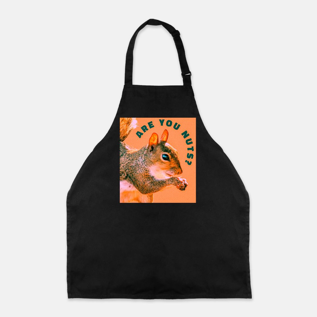 Are You Nuts?  Funny Squirrel Full Length Apron - Shell Design Boutique