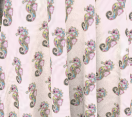 Seahorses on Pink Wave Short Wrap Skirt