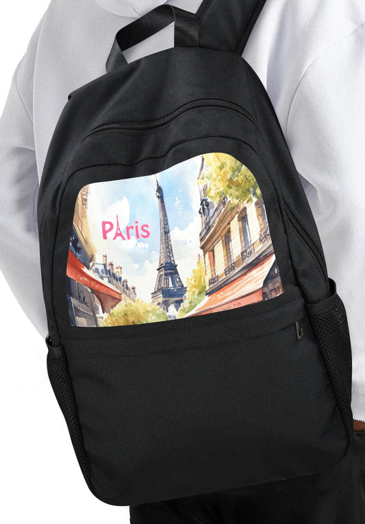 Eiffel Tower in Paris Casual Backpack | Upper Part Printing