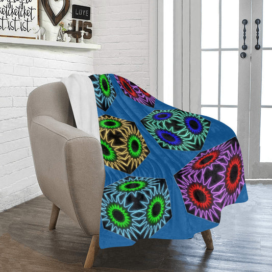 Colorful Cubes Ultra-Soft Micro Fleece Blanket 40" x 50" (Made in USA)