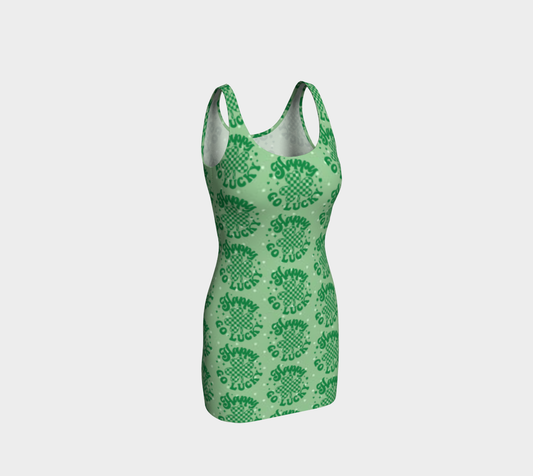 Happy Go Lucky Green Mini Bodycon Dress