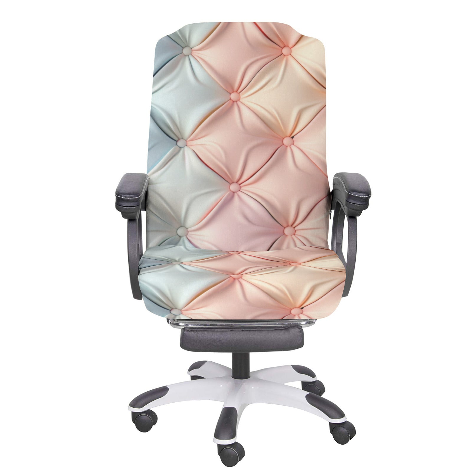 Pastel Faux Tufted Design Office Chair Cover (Made in USA)