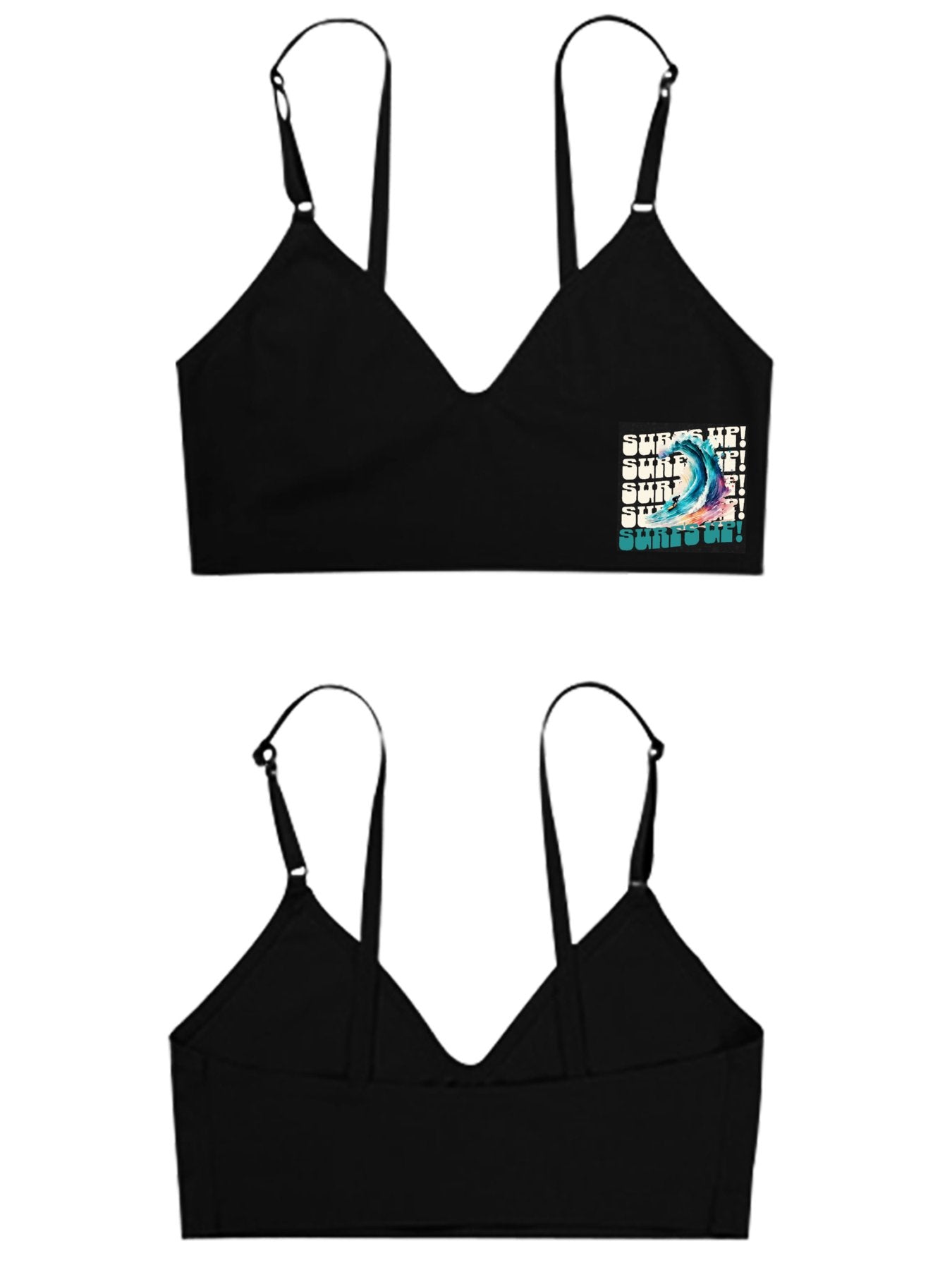 Surf's Up Seamless Bra for Women (Front Printing)