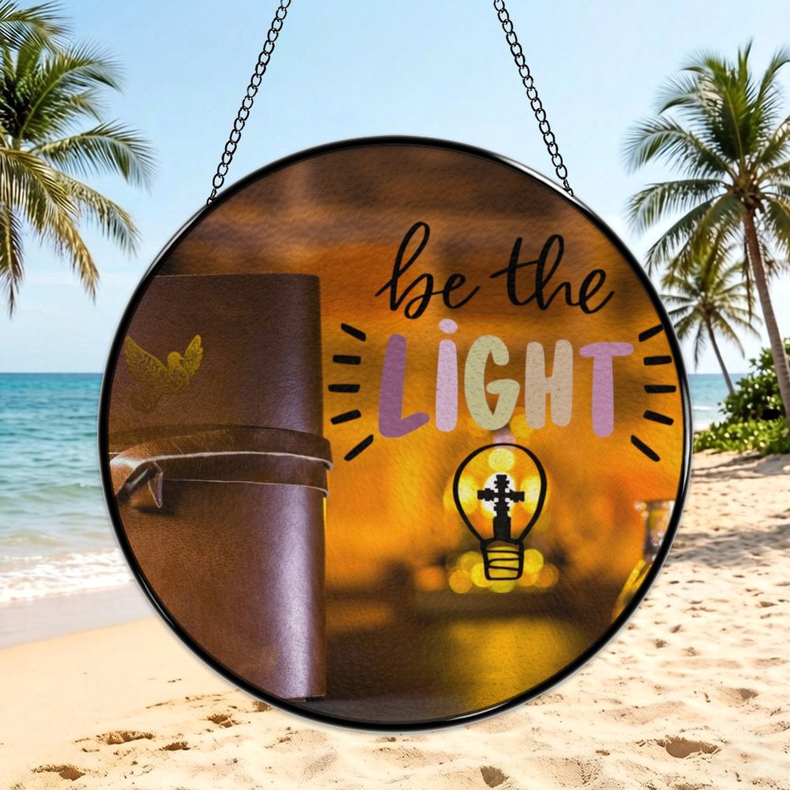Be the Light Faith Based Glass Suncatcher