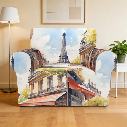 Paris France Eiffel Tower Single Seater Sofa Cover | Ships from USA