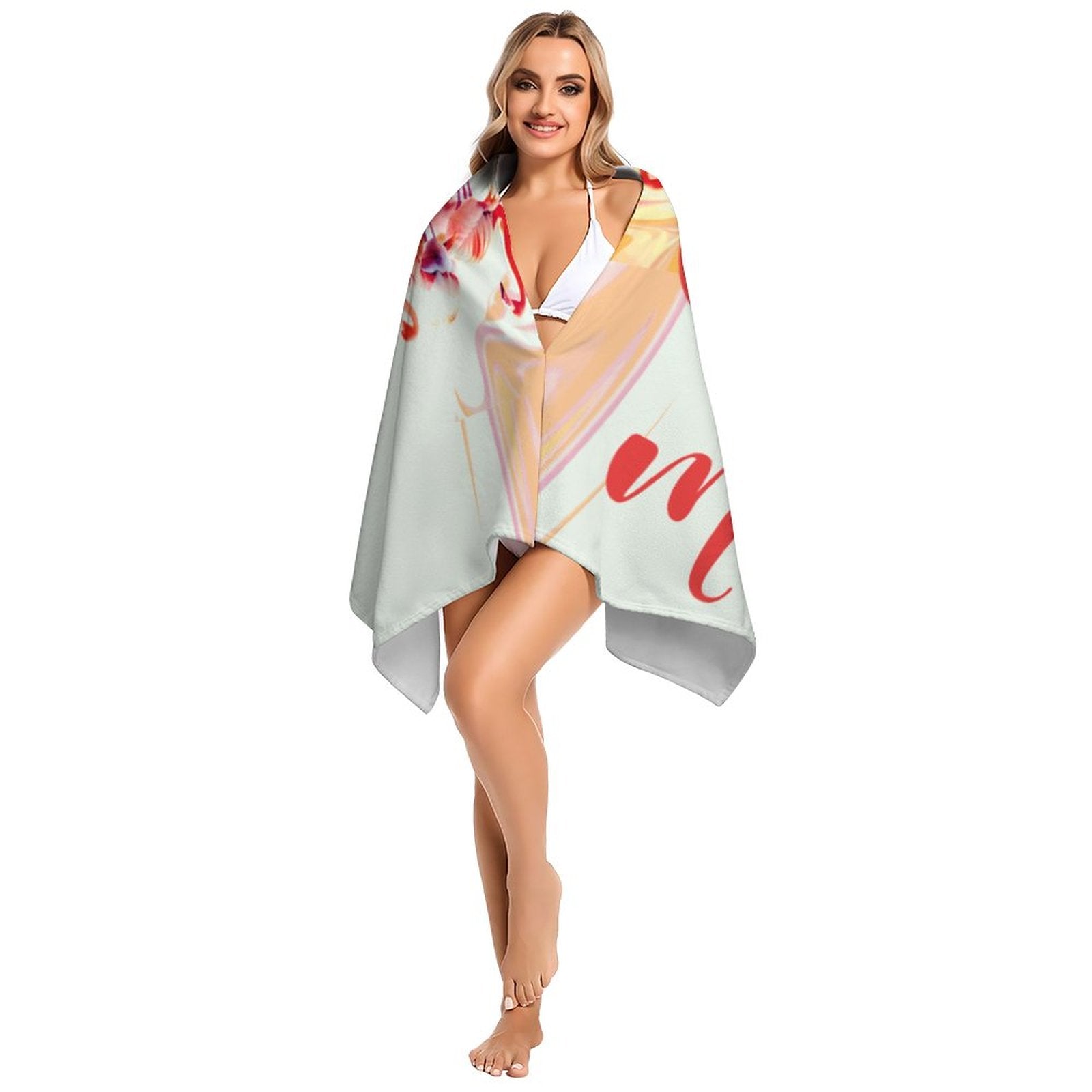 Flamingos Vacay Mode Beach Towel (Made in USA)