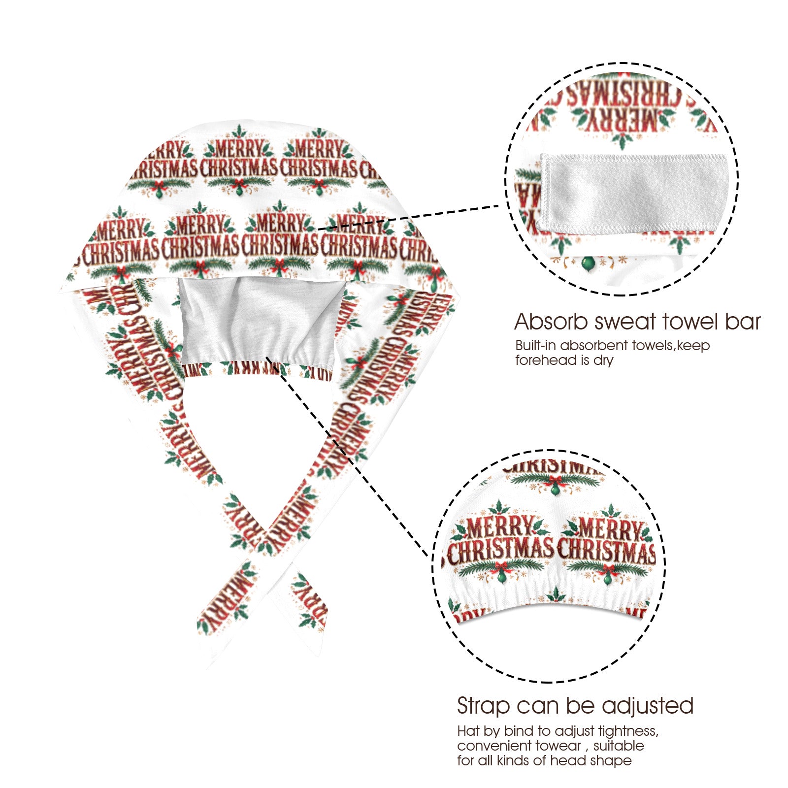 Merry Christmas Medical Scrub Cap (Made in USA)