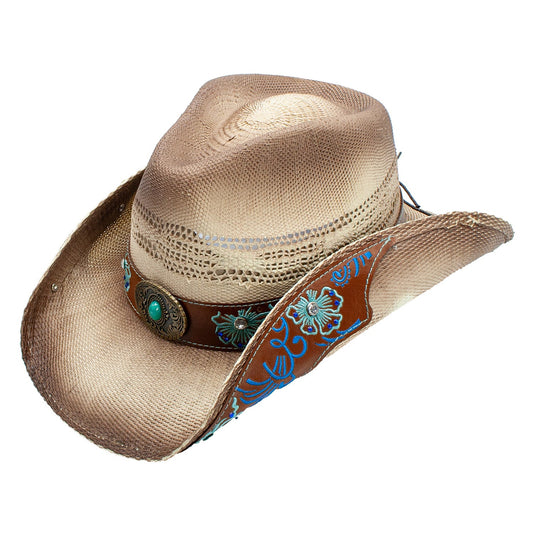 Brooklyn Straw Tan Western Hat