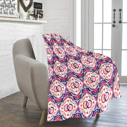 Double Rings Ultra-Soft Micro Fleece Blanket 50" x 60" (Made in USA)
