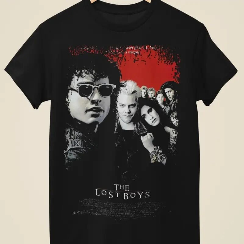 Men's Black The Lost Boys Short Sleeve Graphic T-shirt