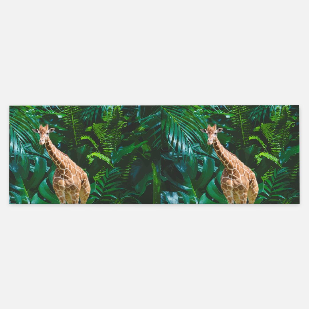 Tall Giraffe with Greenery Pashmina Scarf