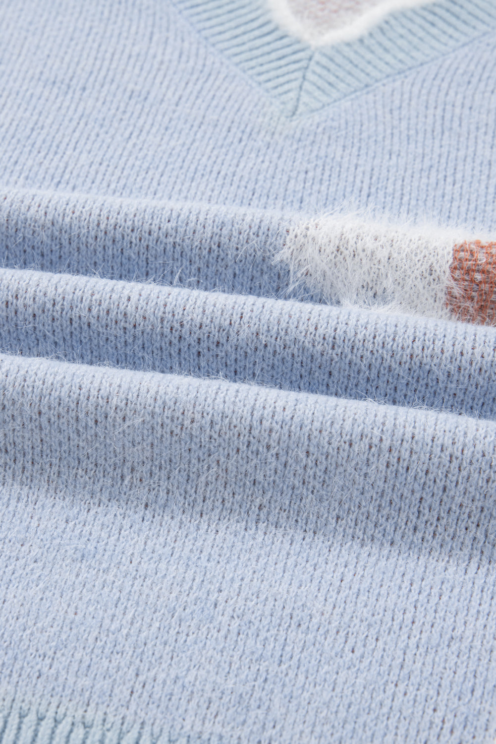 Women's Plus Size Floral Scallop Gray V-neck Sweater