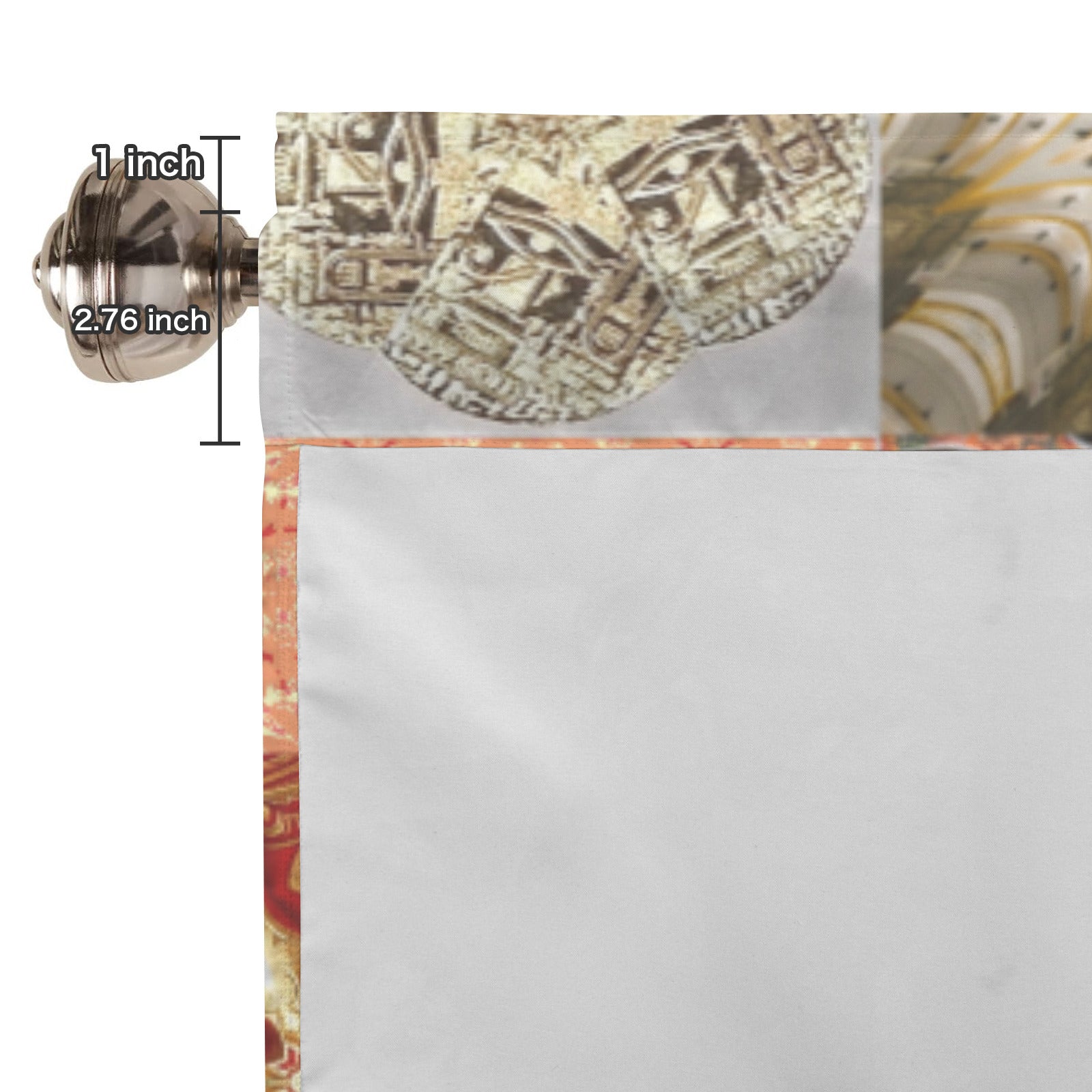 Crazy Quilt Heritage Revival Short Window Valance 60x18inch (Made in USA）