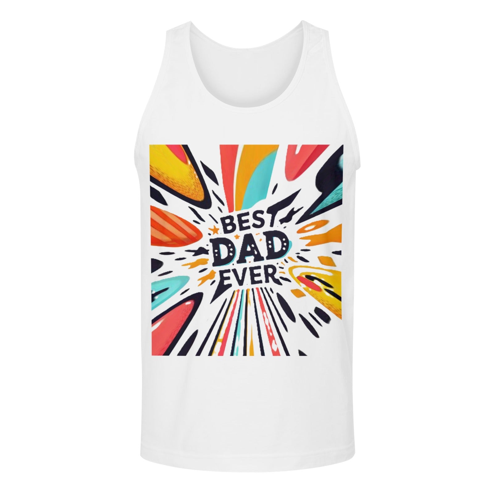 Best Dad Ever Men's Graphic Tank Top (Made in USA)