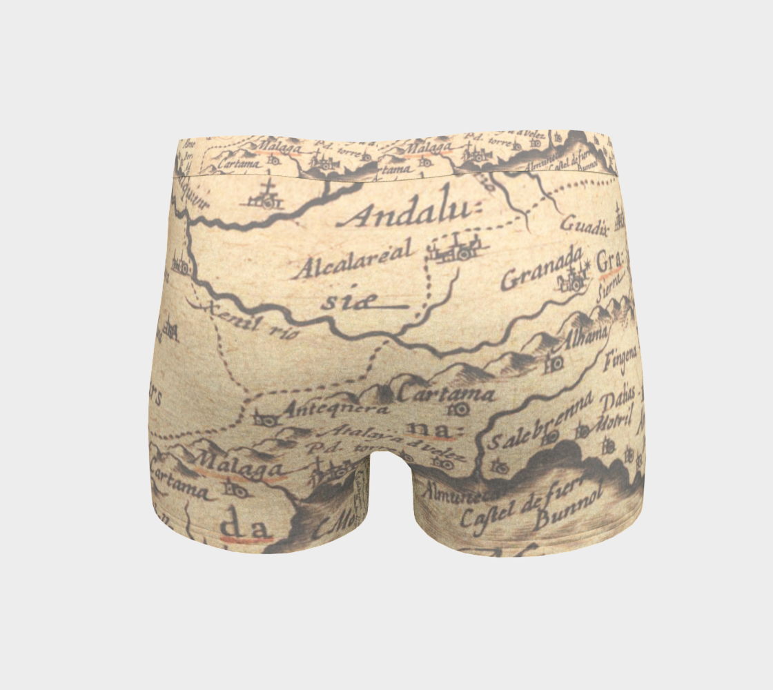 Old World Map Design Boyshorts Underwear