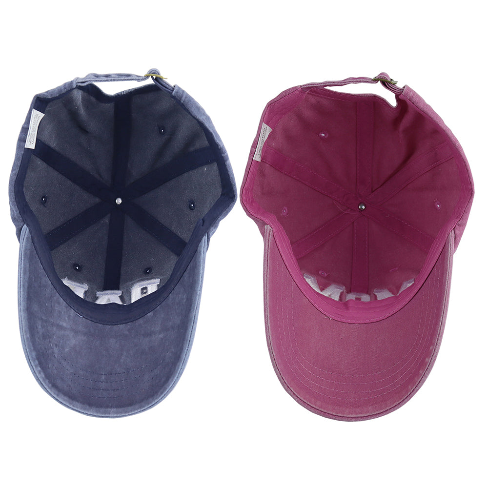 Set of 2 High Quality Adjustable Size Mom And Dad Baseball Caps