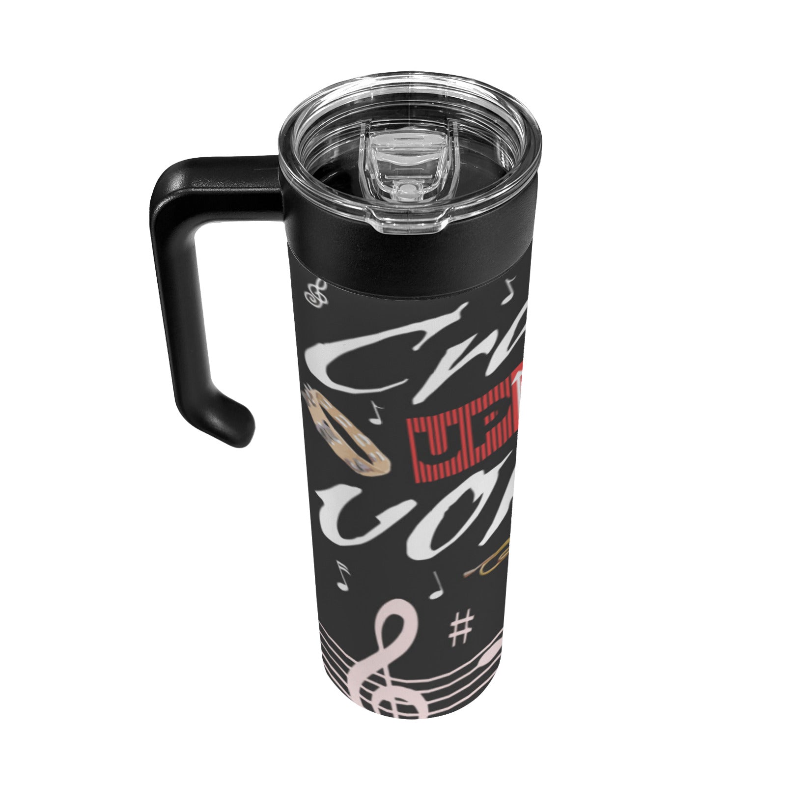 Crank Up the Volume 600ml Insulated Water Bottle with Screw On Handle