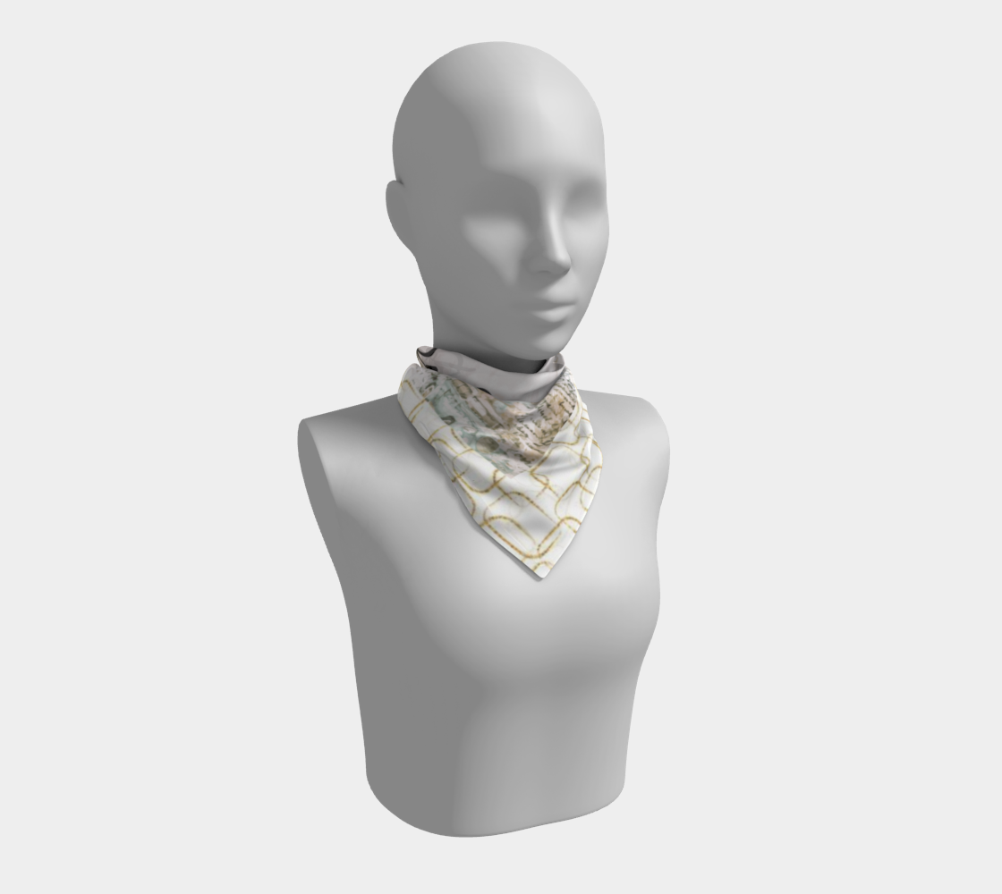 Golden Antique Bride Square Scarf