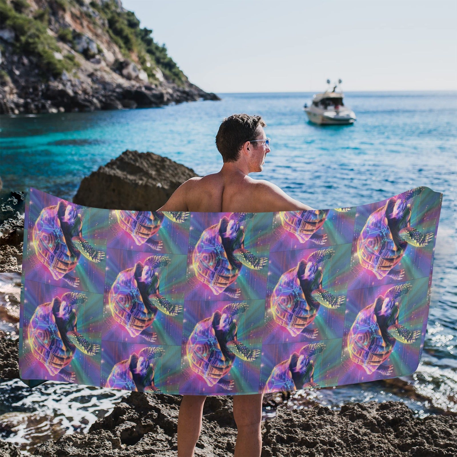 Turbo Turtle Gray Beach Towel 31