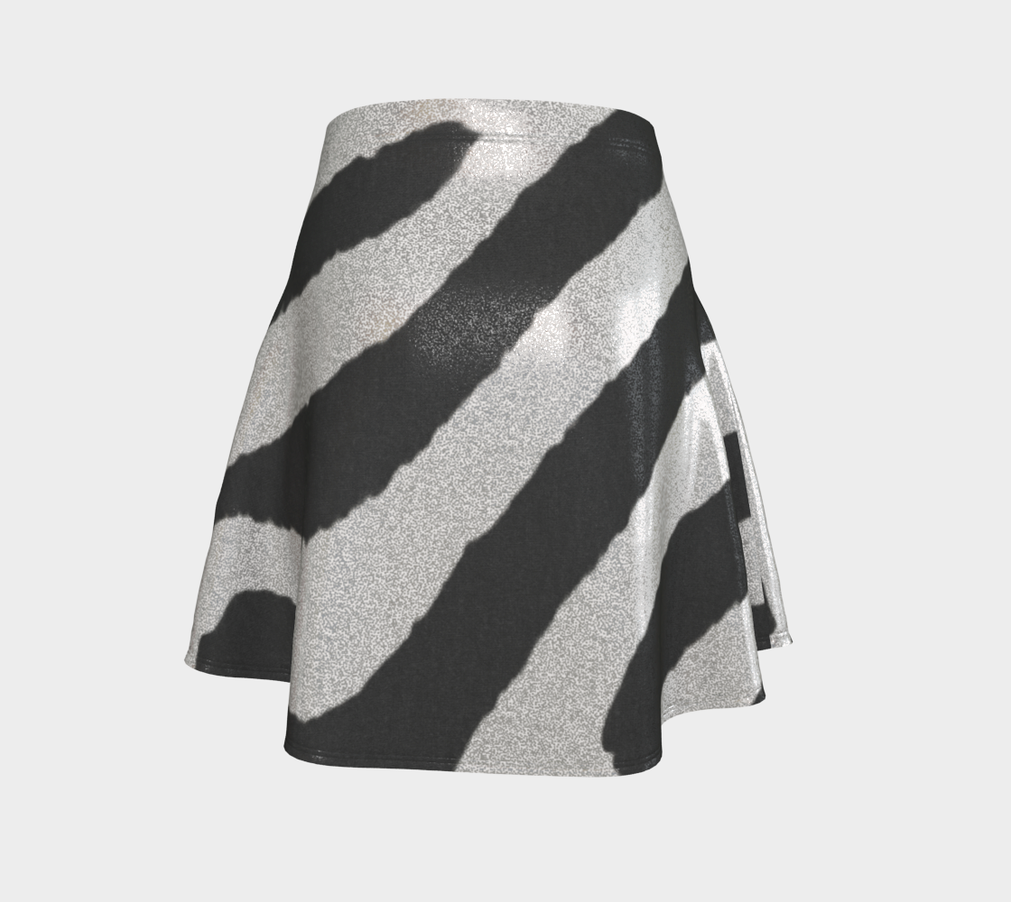 Women's Zebra Stripes Short Flared Skirt