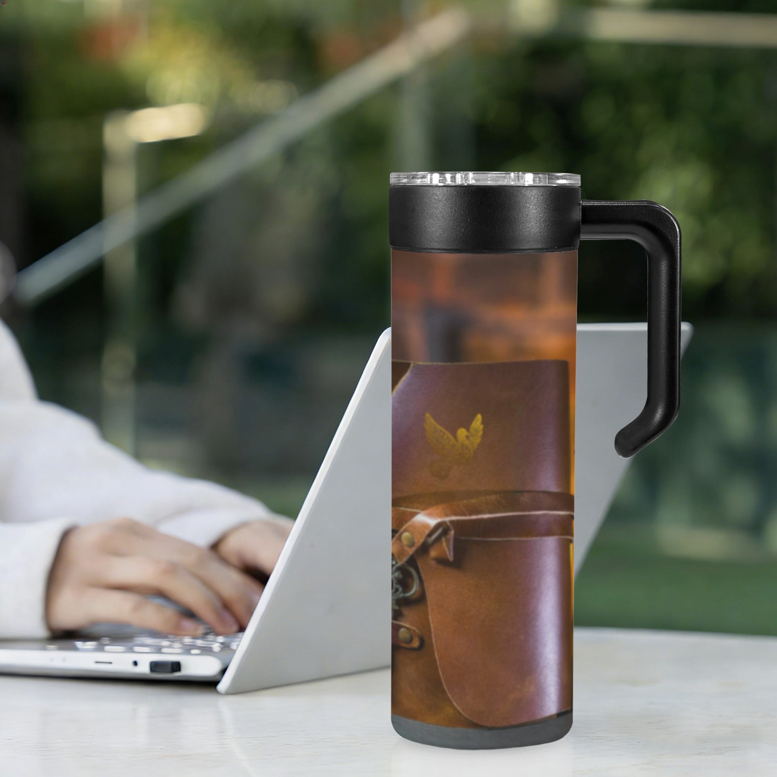 Be the Light 20oz Insulated Water Bottle with Screw On Handle