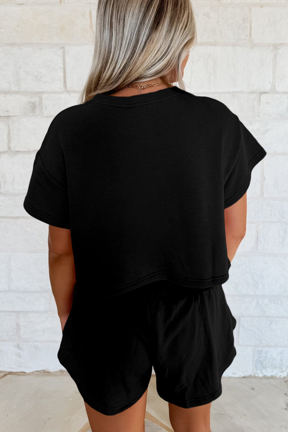 Women's 2-piece Cropped T-shirt and Ruffle High Waist Skort Set Outfit