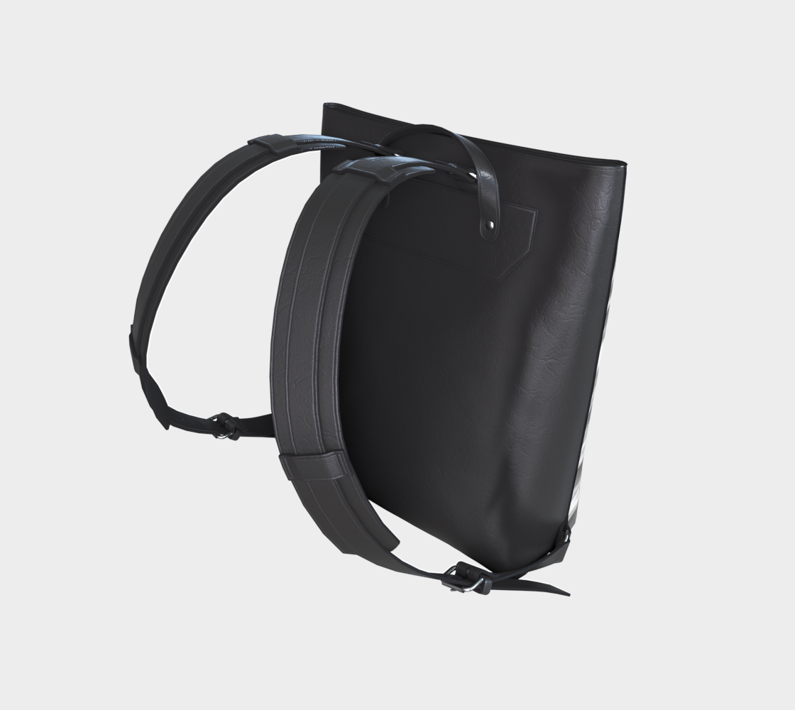 Grey Lips Vegan Leather Backpack