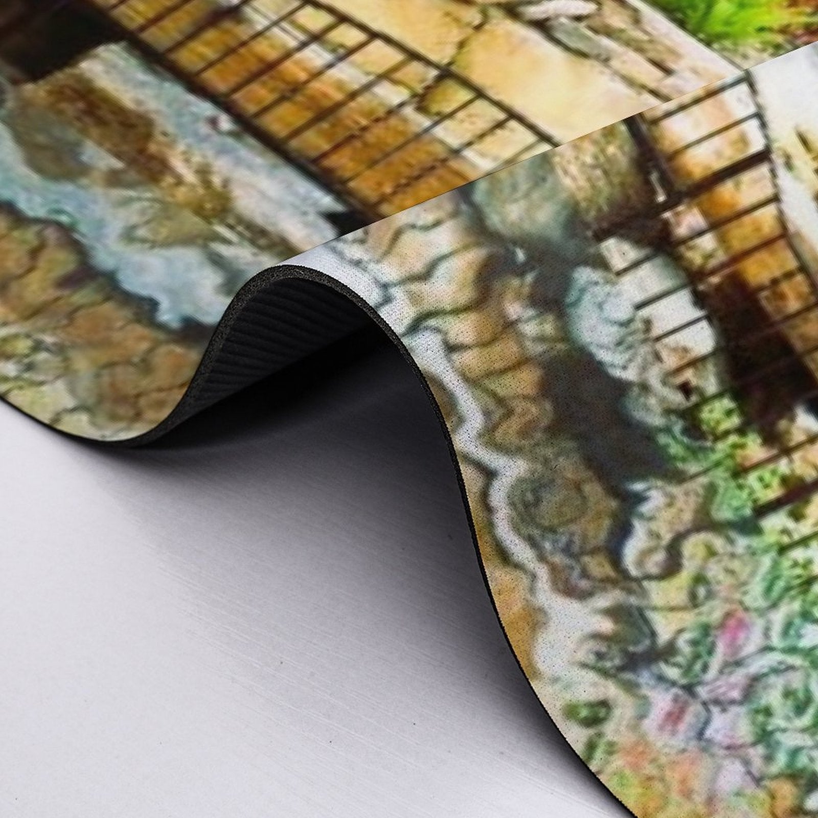 Tropical Waterfall Design Diatomaceous Earth Bath Mat | Ships from USA