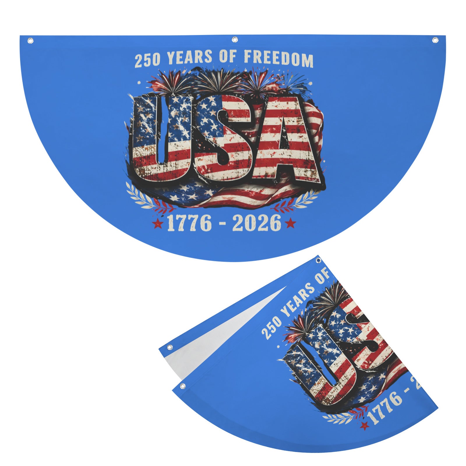 250 Years of Freedom Semi Circle Flag 36