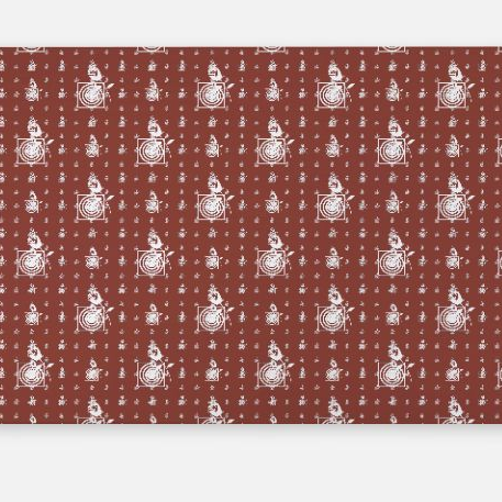 Roses and Swirls Dark Red Pashmina Scarf