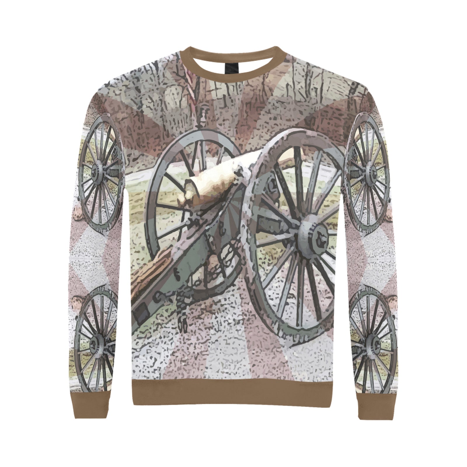 Civil War Reenactor Men's All Over Print Fuzzy Sweatshirt (Made in USA)