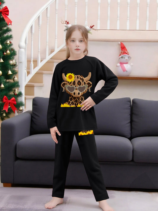 Yarn Highland Calf with Sunglasses Children's Loungewear Set