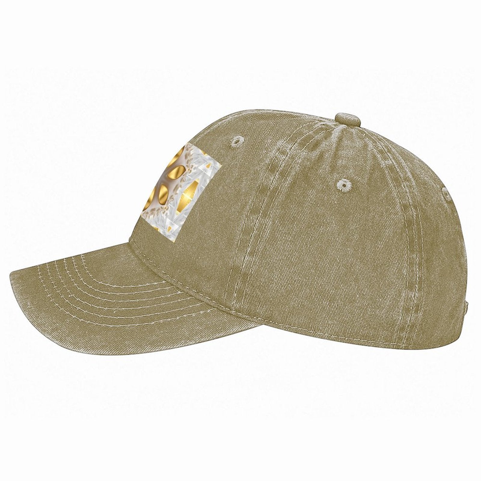 Golden Design Cotton Vintage Washed Denim Baseball Cap (Made in USA)