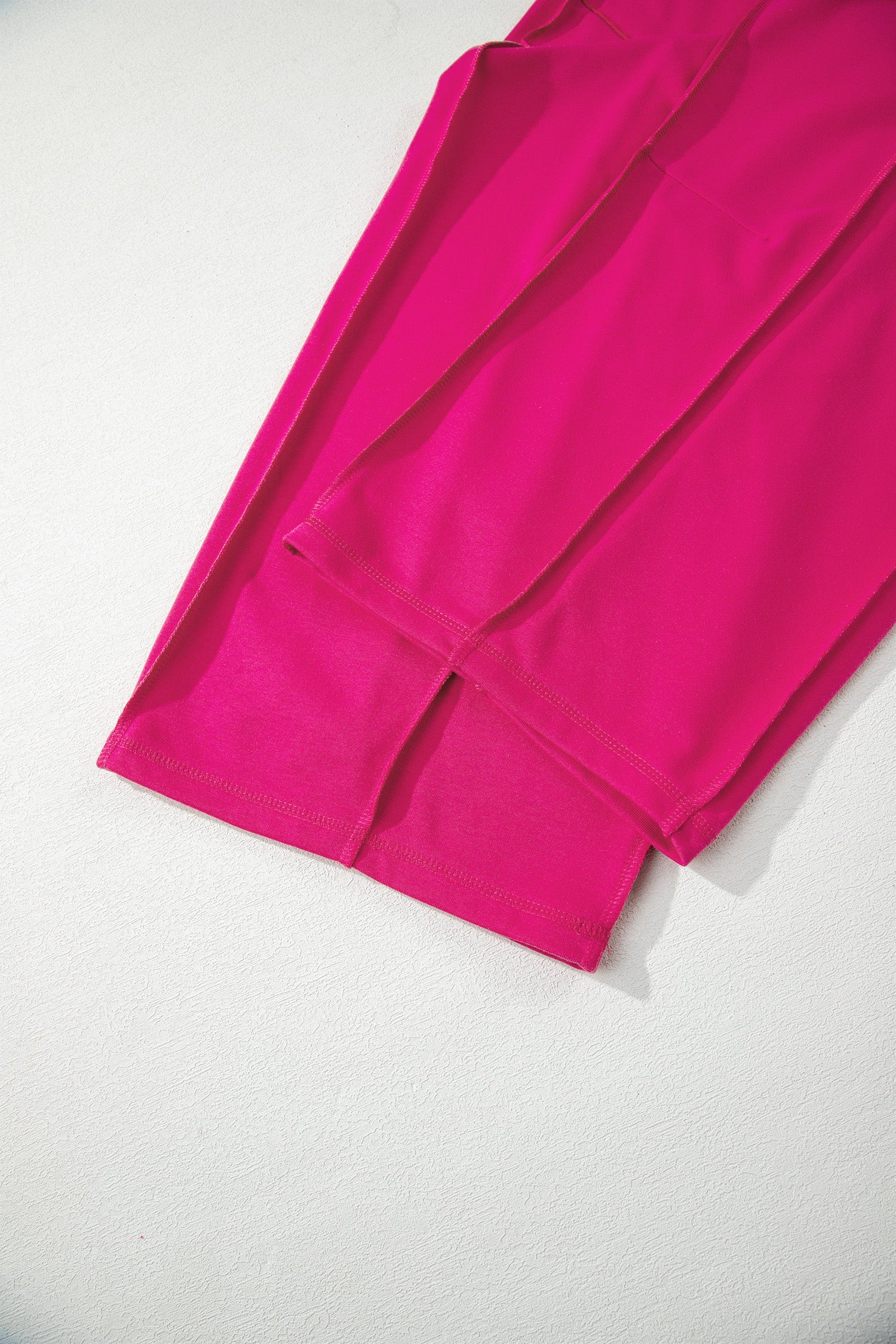 Rose Red Drop Shoulder Boxy Tee and Barrel Pants Set