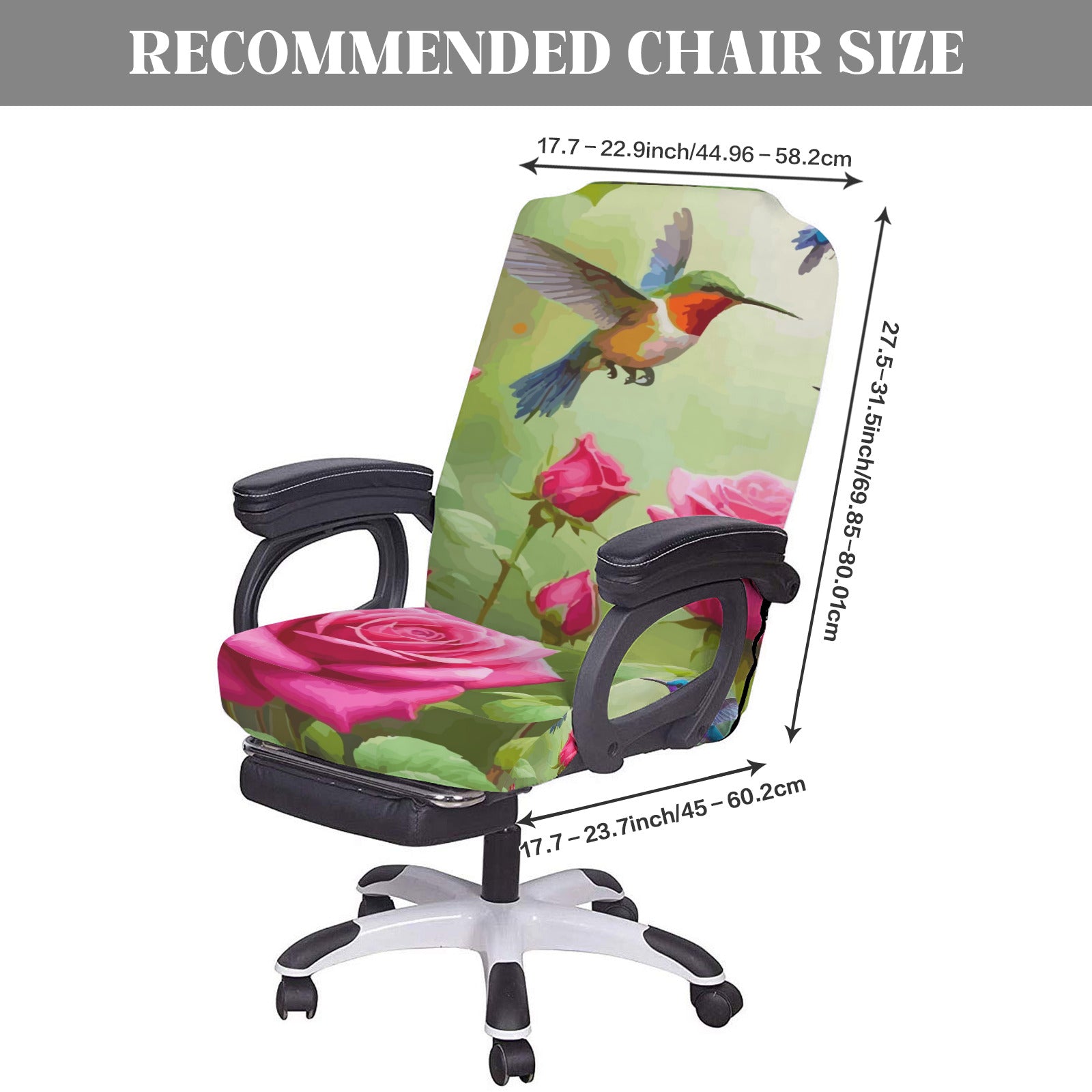 Hummingbird Garden Office Chair Cover  | Ships from USA