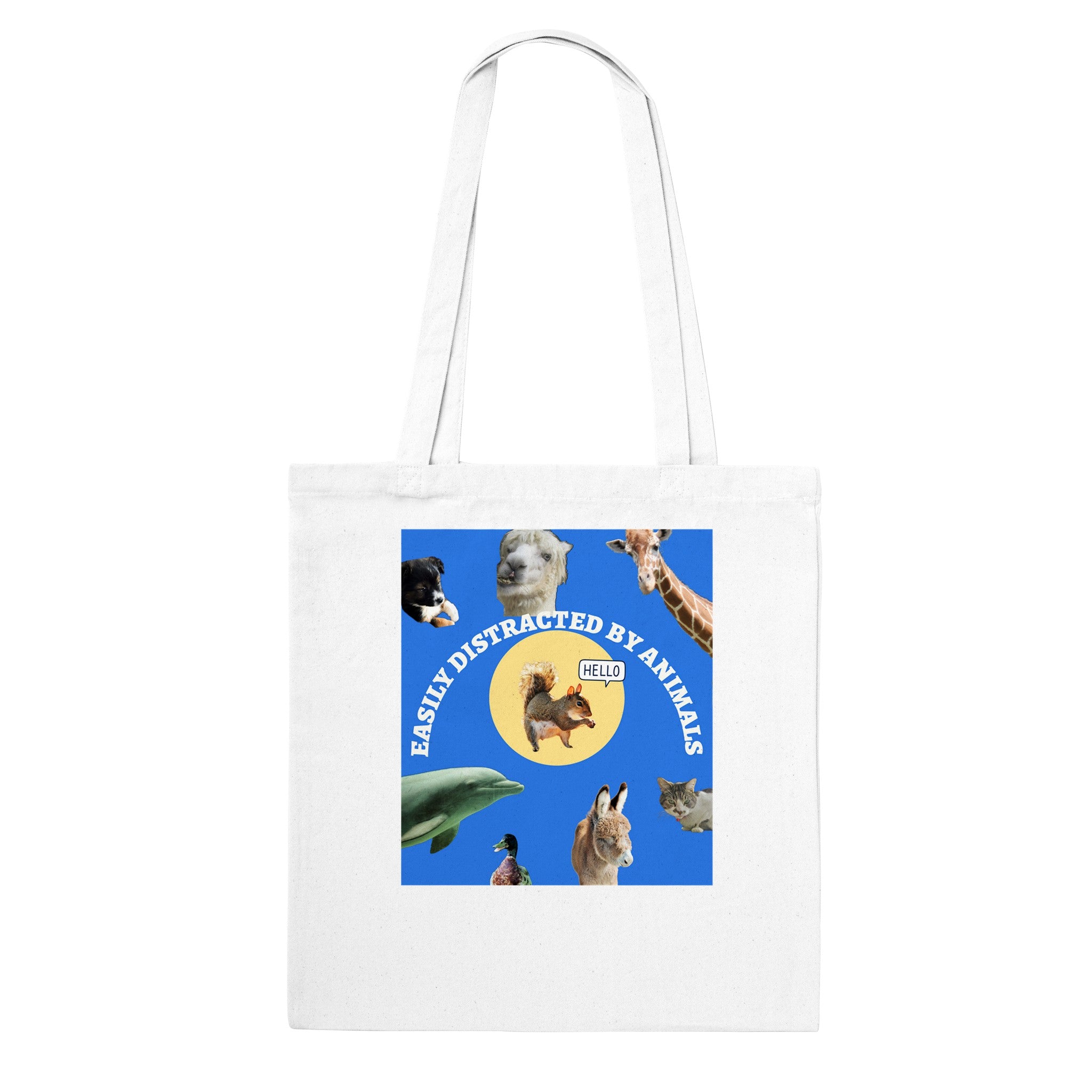 Easily Distracted by Animals Pets Classic Tote Bag - Shell Design Boutique