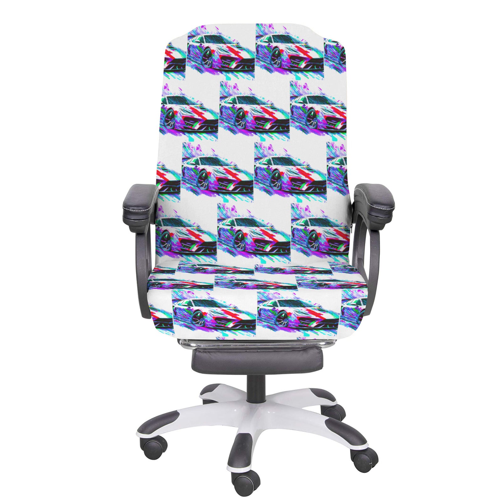 Flashy Sports Car Office Chair Cover (Made in USA)
