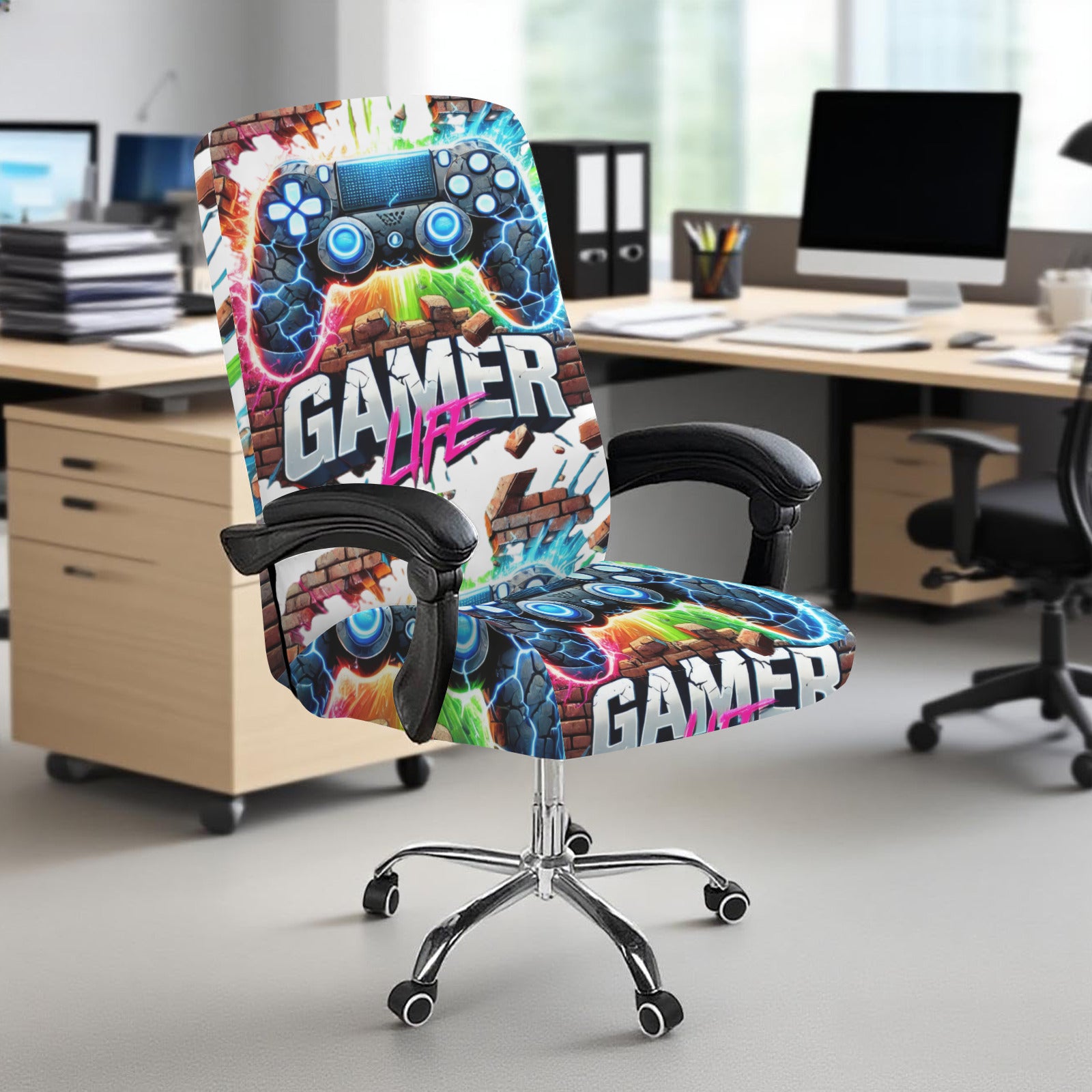 Game Controller Gamer Life Chair Cover (Made in USA)
