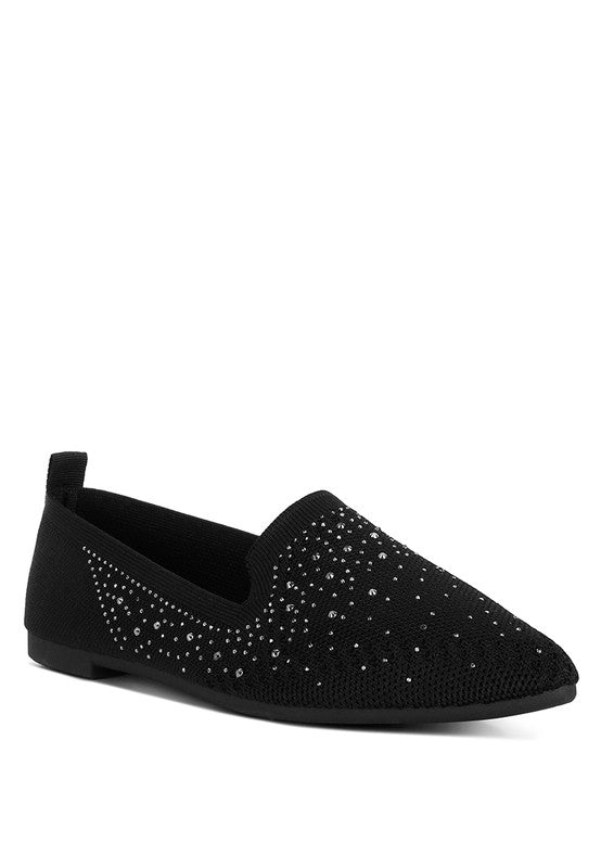 Women Abedi Rhinestone Embellished Pull Tab Loafers