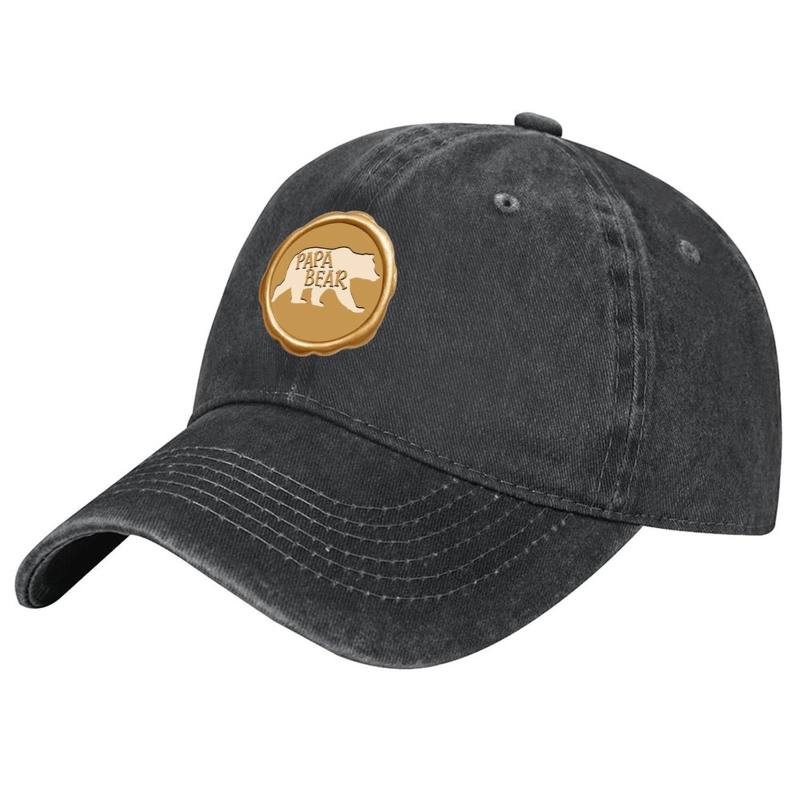 Cotton Vintage Washed Denim Baseball Cap (Front Printing)