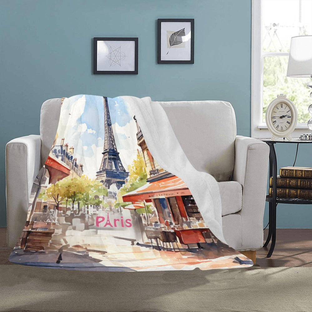 Paris France Ultra-Soft Micro Fleece Blanket - 50