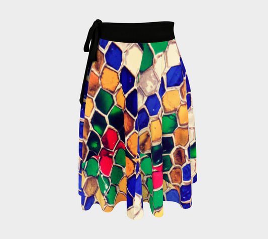 Colorful Diamond Design One Size Wrap Skirt