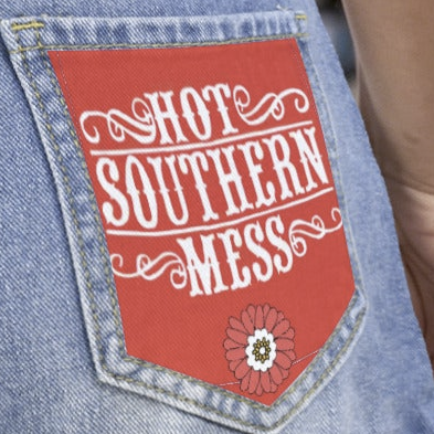 Hot Southern Mess Light Blue Denim Shorts with Dual Pockets Design