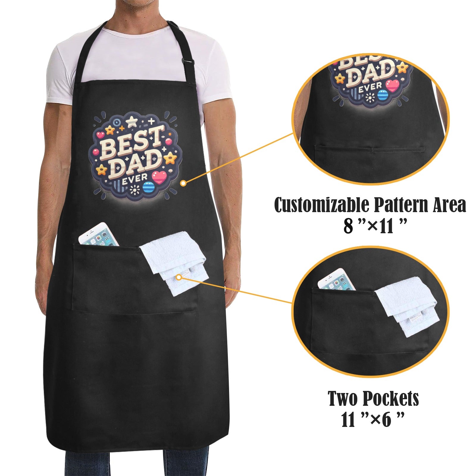 Best Dad Ever Custom Apron for Men (Made in USA)
