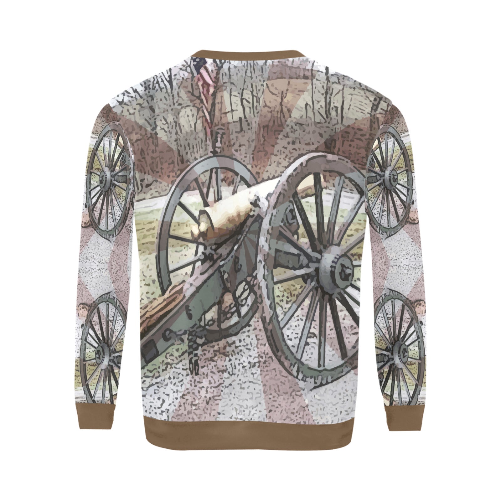 Civil War Reenactor Men's All Over Print Fuzzy Sweatshirt (Made in USA)
