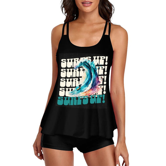Surf's Up Tankini 2-Piece Swimsuit (Front Printing)