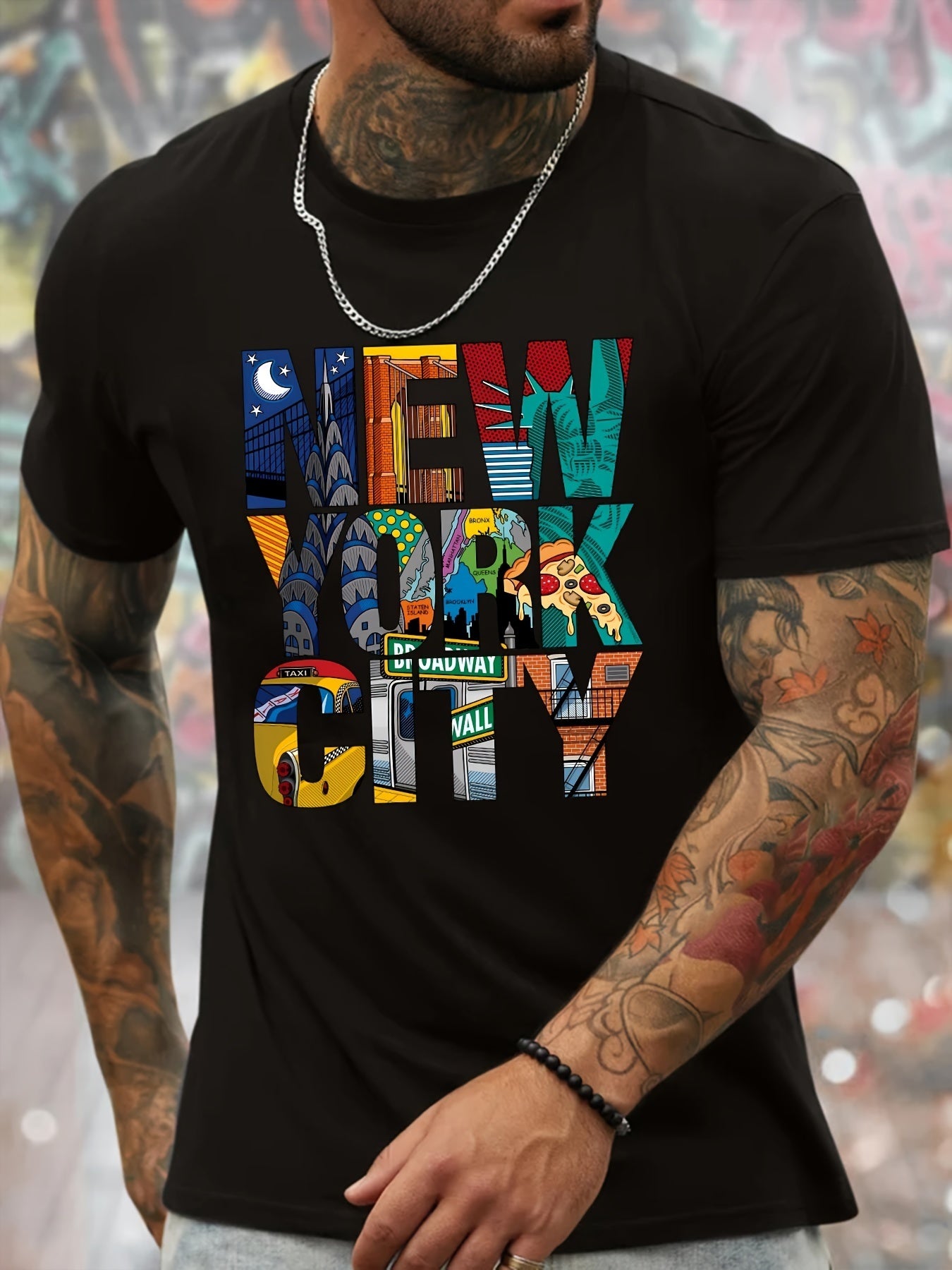 Men's New York City Graphic Short Sleeve Graphic T-shirt