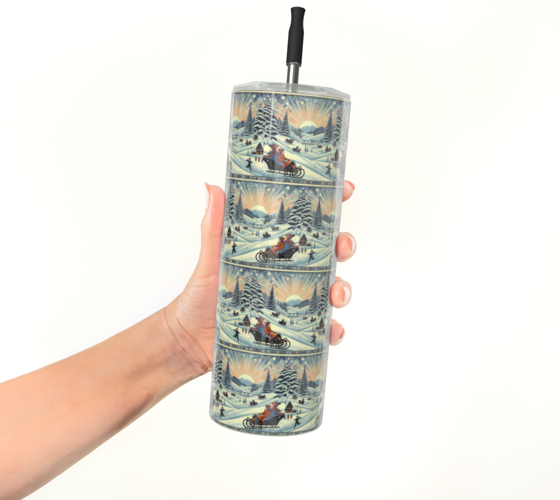 Sledding Winter Fun 20 oz Tumbler