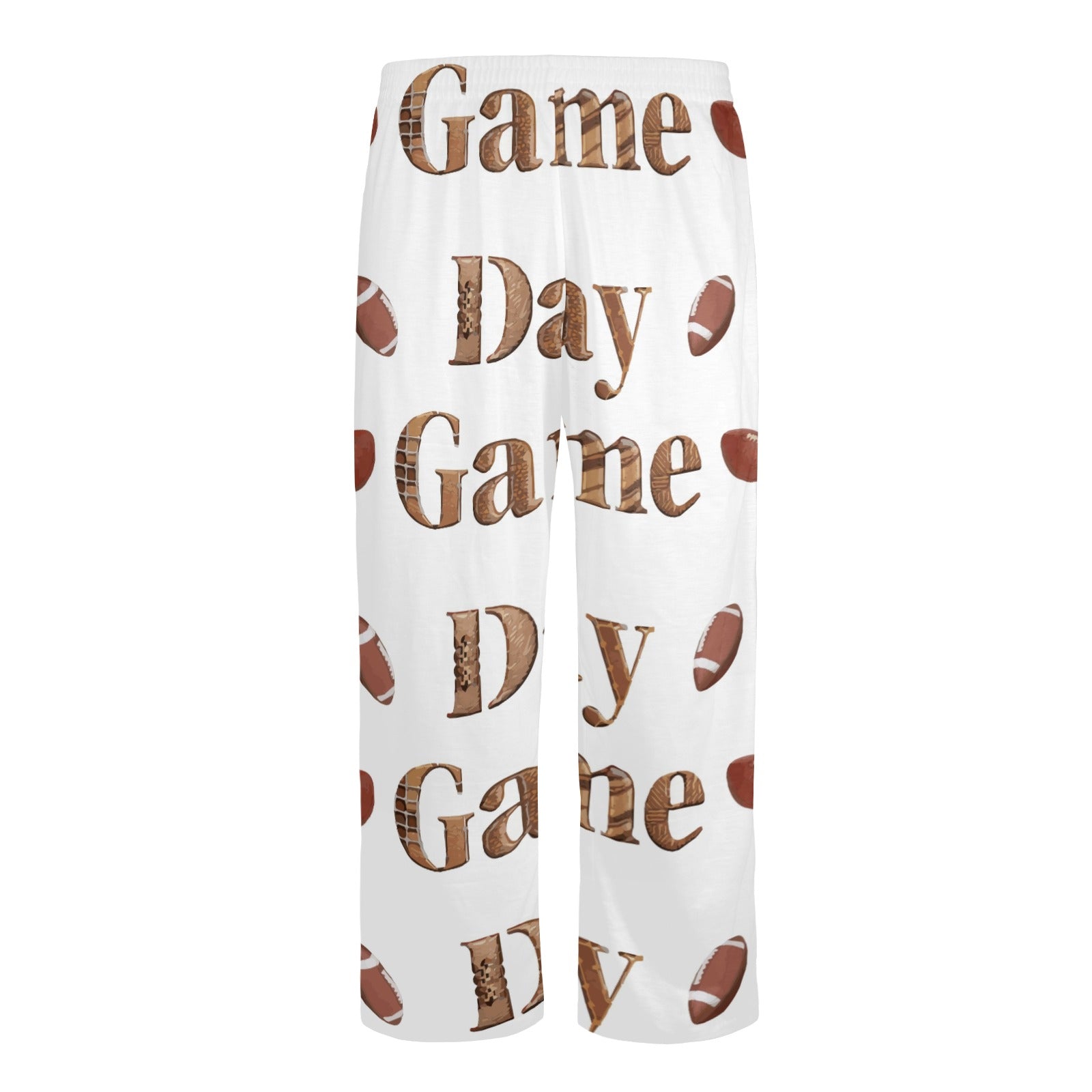 Men's Game Day with Footballs Pajama Pants (Made in USA)